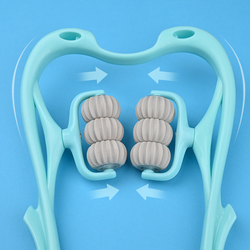 6-Roller Neck Massager: Deep Tissue Relief Tool