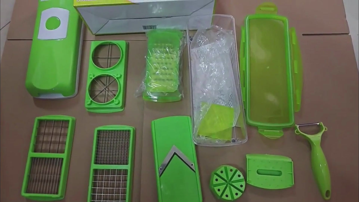 12-Piece Vegetable Chopper Set: Fast Dicing and Slicing