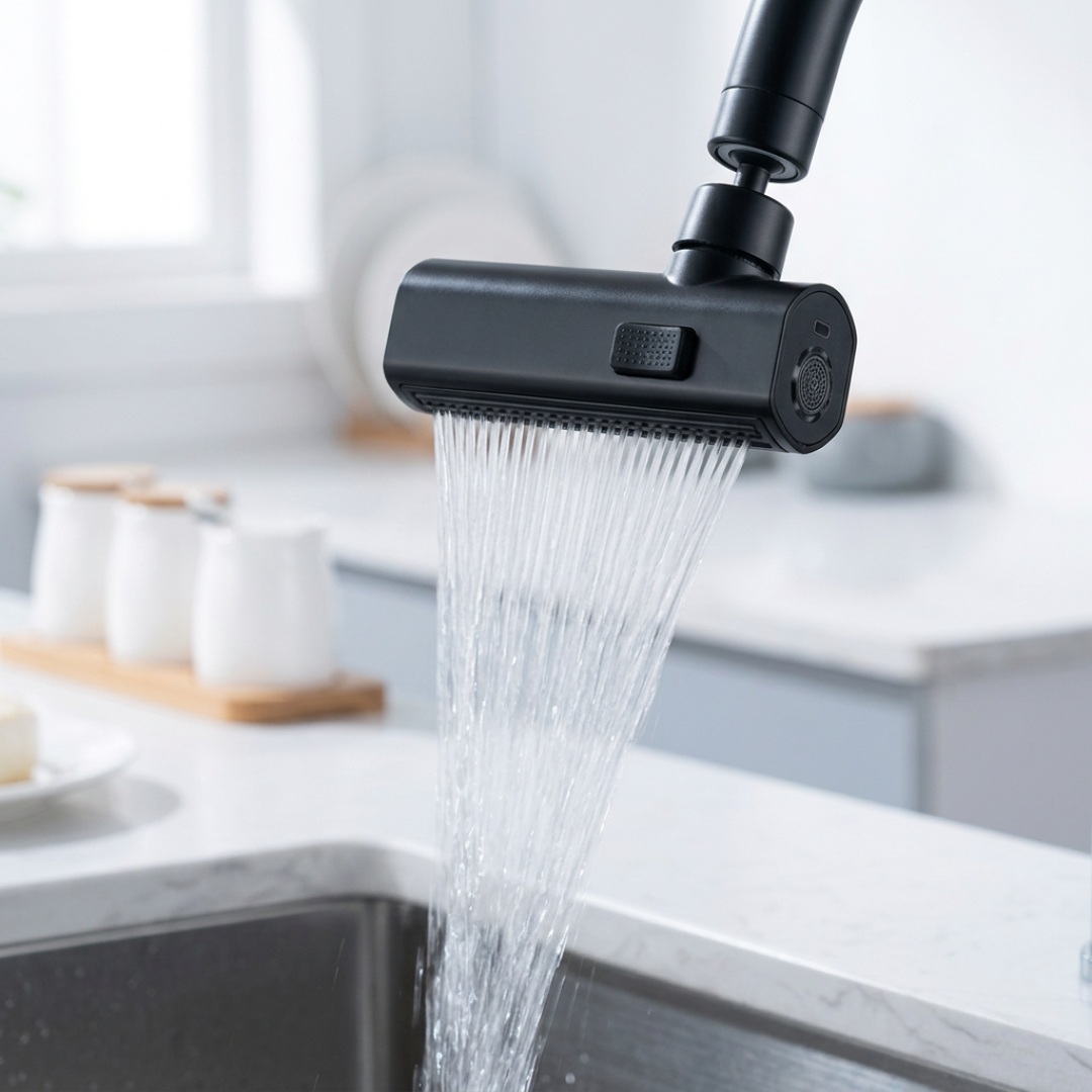 Waterfall Faucet Aerator: 360° Splash-Free Kitchen Nozzle