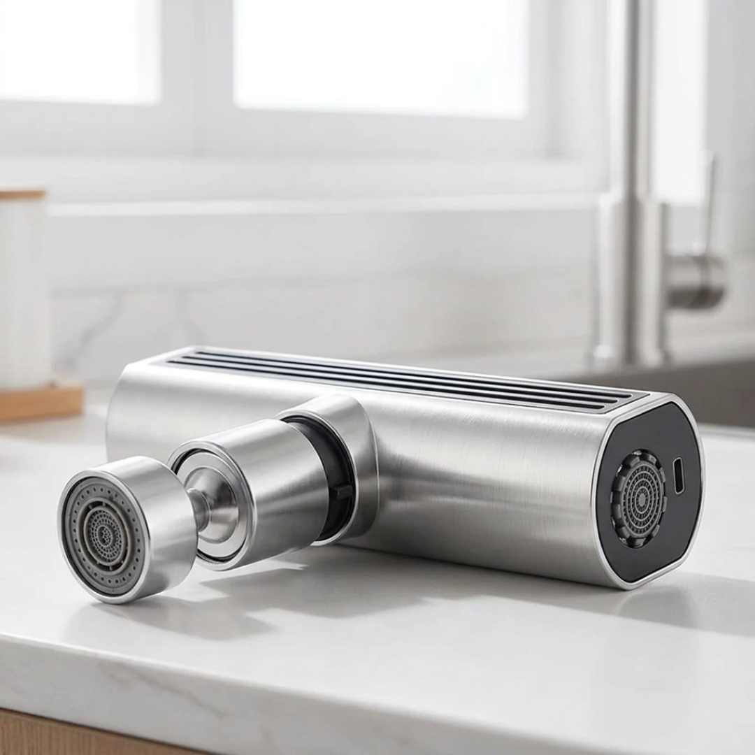 Waterfall Faucet Aerator: 360° Splash-Free Kitchen Nozzle